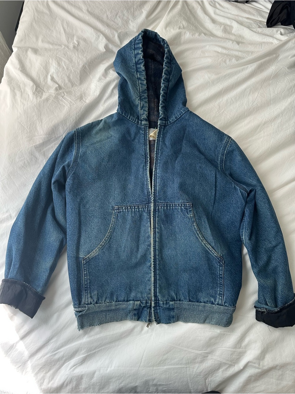 Vintage Carhartt Hooded Zip-Up Jacket - Blue